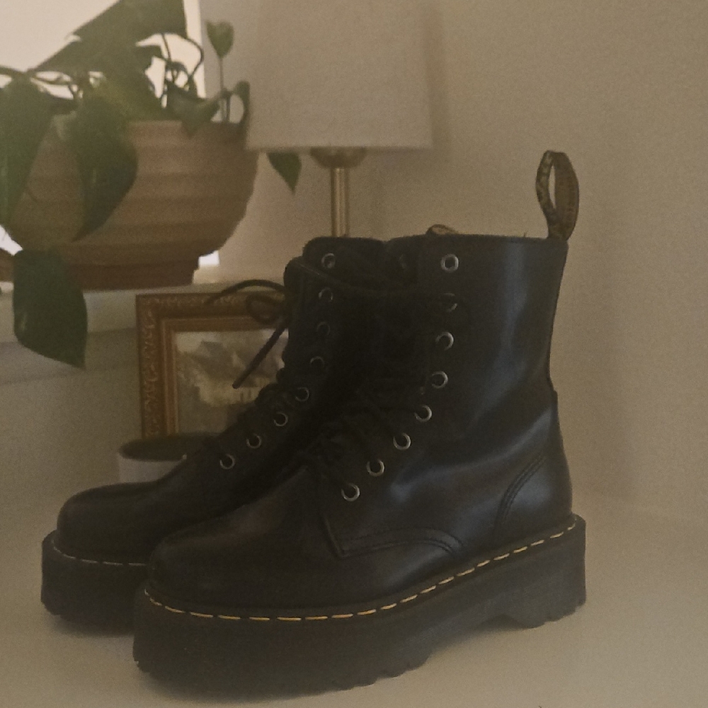 Dr. Martens Black Jadon Platform Combat Boots